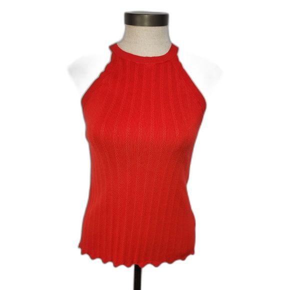 Skies Are Blue Women's Red Knit Tank Top Size XS - Picture 1 of 6